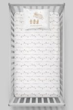 Organik Bebek Boy Lastikli Çarşaf Seti - Mışıl Mışıl Kuzucuk - Görsel 3