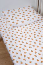 Organik Bebek Boy Lastikli Çarşaf Seti - Portakal Bahçesi - Görsel 2
