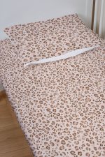 Organik Bebek Boy Lastikli Çarşaf Seti - Leopar Şıklığı - Görsel 2