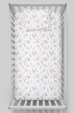 Organik Bebek Boy Lastikli Çarşaf Seti - Kuğu Dansı - Görsel 3