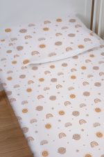 Organik Bebek Boy Lastikli Çarşaf Seti - Güneşli Günler - Görsel 2