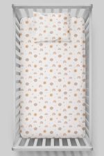 Organik Bebek Boy Lastikli Çarşaf Seti - Güneşli Günler - Görsel 3