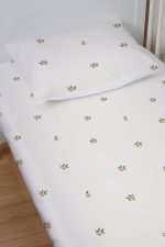 Organik Bebek Boy Lastikli Çarşaf Seti - Minik Limonlar - Görsel 2