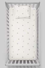 Organik Bebek Boy Lastikli Çarşaf Seti - Minik Limonlar - Görsel 3