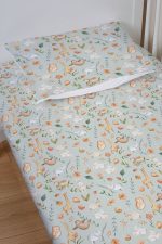 Organik Bebek Boy Lastikli Çarşaf Seti - Doğanın Minik Sesleri - Görsel 2