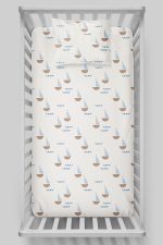 Organik Bebek Boy Lastikli Çarşaf Seti - Yelken Rüyası - Görsel 3