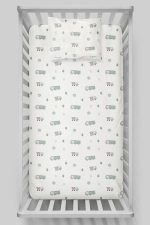 Organik Bebek Boy Lastikli Çarşaf Seti - Şehir Macerası - Görsel 3