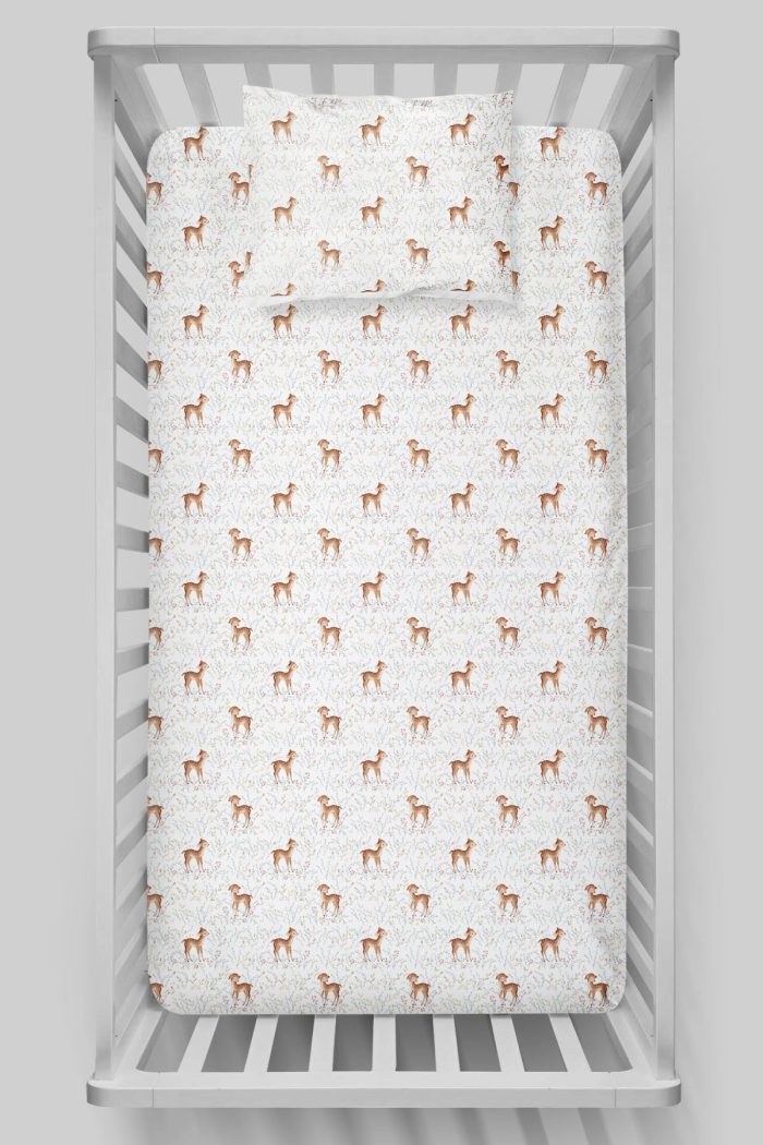 Organik Bebek Boy Lastikli Çarşaf Seti - Minik Zarif Ceylan - Görsel 3