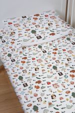 Organik Bebek Boy Lastikli Çarşaf Seti - Eğlenceli Kelimeler - Görsel 2