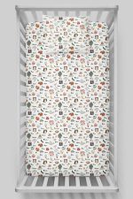 Organik Bebek Boy Lastikli Çarşaf Seti - Eğlenceli Kelimeler - Görsel 3