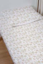 Organik Bebek Boy Lastikli Çarşaf Seti - Çiçek Bahçesi - Görsel 2