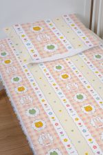 Organik Bebek Boy Lastikli Çarşaf Seti - Şirin Kahramanlar - Görsel 2