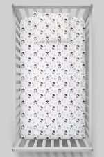 Organik Bebek Boy Lastikli Çarşaf Seti - Kutup Dostları Penguenler - Görsel 3