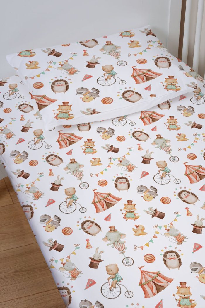 Organik Bebek Boy Lastikli Çarşaf Seti - Sihirli Minik Akrobasi - Görsel 2