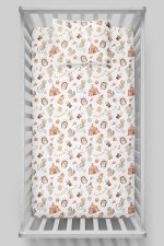 Organik Bebek Boy Lastikli Çarşaf Seti - Sihirli Minik Akrobasi - Görsel 3