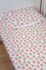 Organik Bebek Boy Lastikli Çarşaf Seti - Tatlı Çilek Bahçesi - Görsel 2