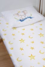 Organik Bebek Boy Lastikli Çarşaf Seti - Kraliyet Düşleri - Görsel 2