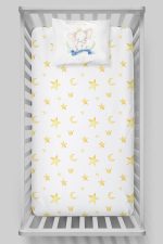 Organik Bebek Boy Lastikli Çarşaf Seti - Kraliyet Düşleri - Görsel 3