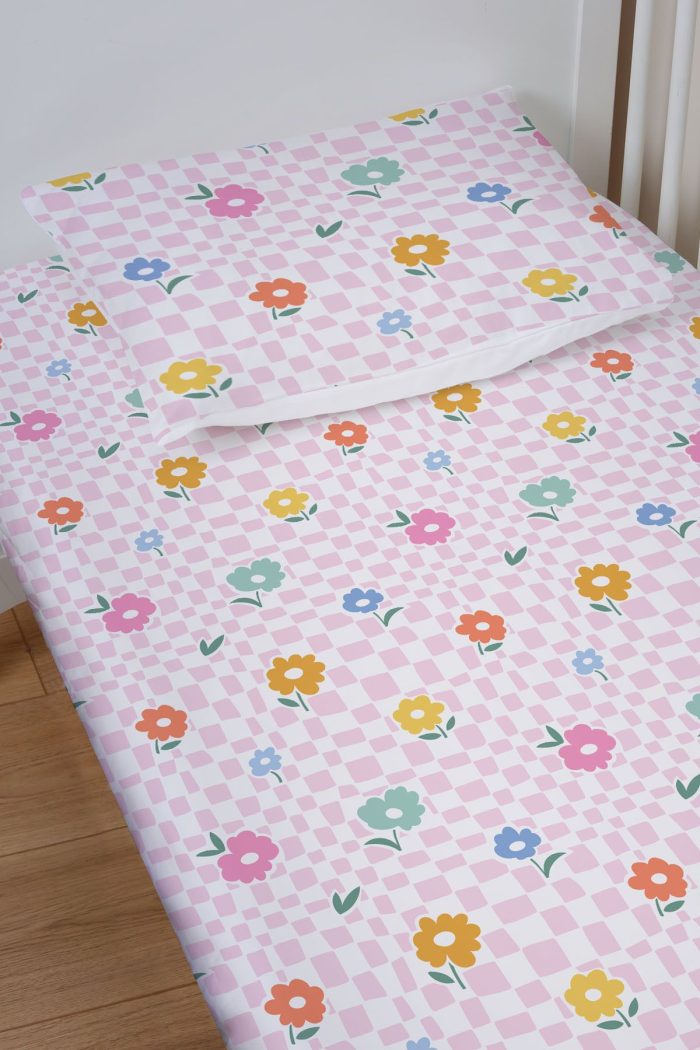 Organik Bebek Boy Lastikli Çarşaf Seti - Bahar Dansı - Görsel 2