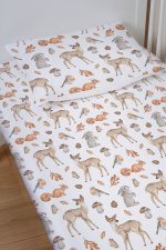 Organik Bebek Boy Lastikli Çarşaf Seti - Sevimli Dostlar - Görsel 2