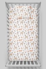 Organik Bebek Boy Lastikli Çarşaf Seti - Sevimli Dostlar - Görsel 3