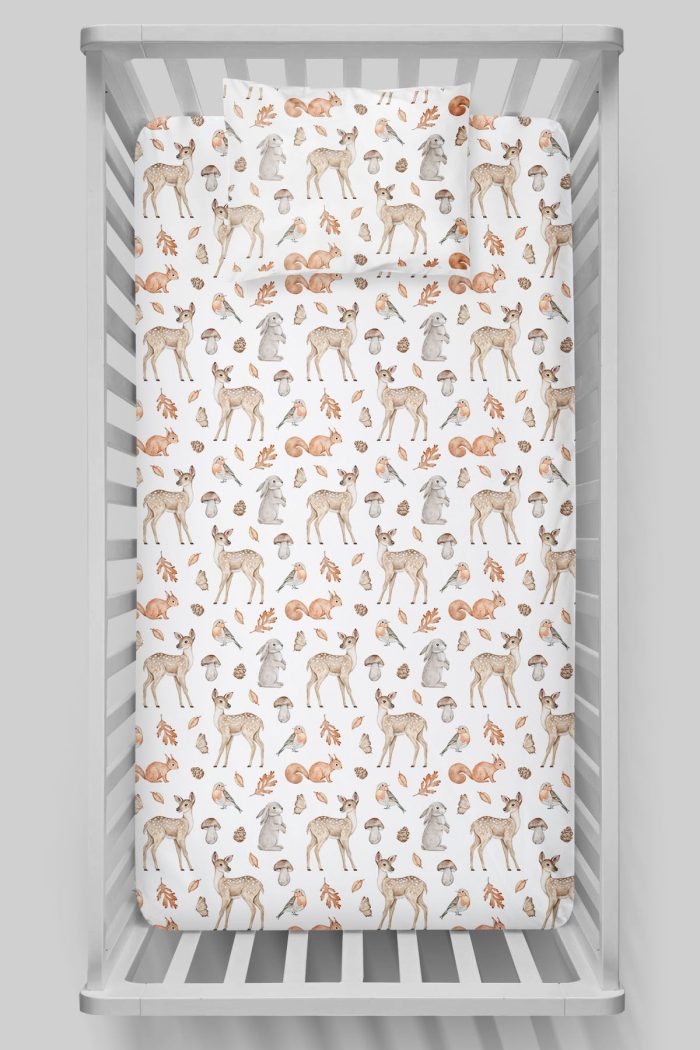 Organik Bebek Boy Lastikli Çarşaf Seti - Sevimli Dostlar - Görsel 3