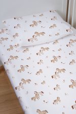 Organik Bebek Boy Lastikli Çarşaf Seti - Minik Tay - Görsel 2