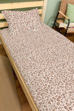 Organik Tek Kişilik Lastikli Çarşaf Seti - Leopar Şıklığı - Görsel 2