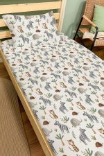 Organik Tek Kişilik Lastikli Çarşaf Seti - Doğa Macerası - Görsel 2