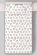 Organik Tek Kişilik Lastikli Çarşaf Seti - Mavi Şapkalı Ayıcık - Görsel 2