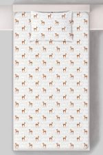 Organik Tek Kişilik Lastikli Çarşaf Seti - Minik Zarif Ceylan - Görsel 3