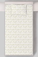 Organik Tek Kişilik Lastikli Çarşaf Seti - Çiçek Bahçesi - Görsel 3