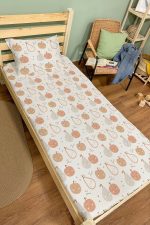 Organik Tek Kişilik Lastikli Çarşaf Seti - Minik Tatlı Meyveler