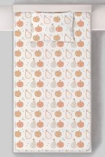 Organik Tek Kişilik Lastikli Çarşaf Seti - Minik Tatlı Meyveler - Görsel 3