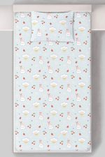 Organik Tek Kişilik Lastikli Çarşaf Seti - Şirin Tavşanlar - Görsel 3