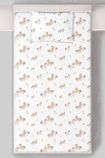 Organik Tek Kişilik Lastikli Çarşaf Seti - Minik Tay - Görsel 3