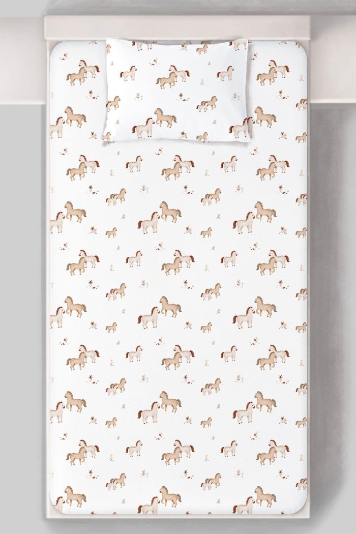 Organik Tek Kişilik Lastikli Çarşaf Seti - Minik Tay - Görsel 3