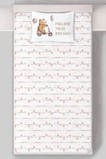 Organik Tek Kişilik Lastikli Çarşaf Seti - Minik Gezgin - Görsel 3