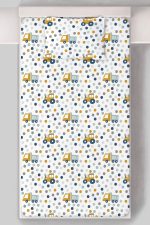 Organik Tek Kişilik Lastikli Çarşaf Seti - Hareketli Tekerlekler - Görsel 3