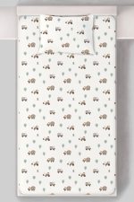 Organik Tek Kişilik Lastikli Çarşaf Seti - Küçük Mühendis Rüyası - Görsel 3