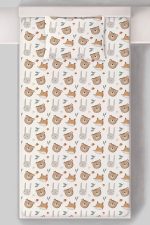 Organik Tek Kişilik Lastikli Çarşaf Seti - Sevimli Yüzler - Görsel 3