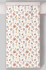 Organik Tek Kişilik Lastikli Çarşaf Seti - Sihirli Minik Akrobasi - Görsel 3