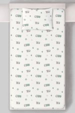 Organik Tek Kişilik Lastikli Çarşaf Seti - Şehir Macerası - Görsel 3