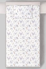 Organik Tek Kişilik Lastikli Çarşaf Seti - Kuğu Dansı - Görsel 3