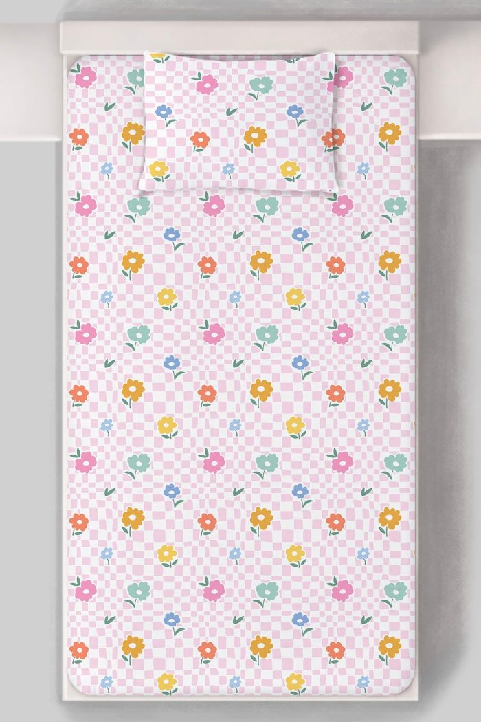 Organik Tek Kişilik Lastikli Çarşaf Seti - Bahar Dansı - Görsel 3