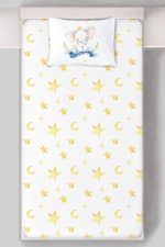 Organik Tek Kişilik Lastikli Çarşaf Seti - Kraliyet Düşleri - Görsel 3