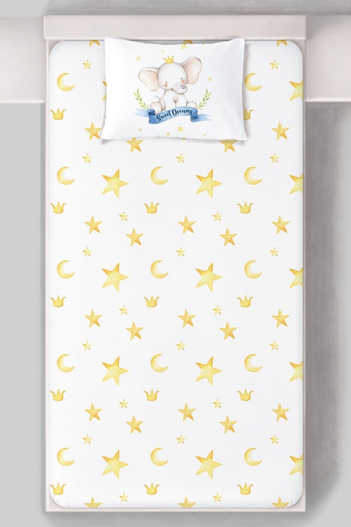 Organik Tek Kişilik Lastikli Çarşaf Seti - Kraliyet Düşleri - Görsel 3