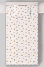 Organik Tek Kişilik Lastikli Çarşaf Seti - Güneşli Günler - Görsel 3