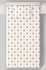 Organik Tek Kişilik Lastikli Çarşaf Seti - Minik Papatya Çiçeği - Görsel 3