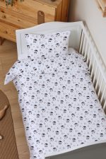 Organik Çarşaflı Bebek Nevresim Takımı (100x150) - Kutup Dostları Penguenler